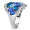 Thumbnail Image 3 of Le Vian Mare Azzurro Natural Topaz, Tanzanite & Zircon Ring 7/8 ct tw Diamonds 14K Vanilla Gold