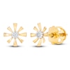 Thumbnail Image 1 of Diamond Accent Flower Stud Earrings 14K Yellow Gold