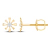 Thumbnail Image 2 of Diamond Accent Flower Stud Earrings 14K Yellow Gold