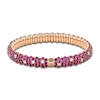 Thumbnail Image 2 of ZYDO Natural Pink Sapphire & Diamond Stretch Bracelet 7/8 ct tw 18K Rose Gold