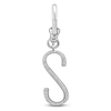 Thumbnail Image 1 of Charm'd by Lulu Frost Diamond Letter S Charm 1/15 ct tw Pavé Round 10K White Gold
