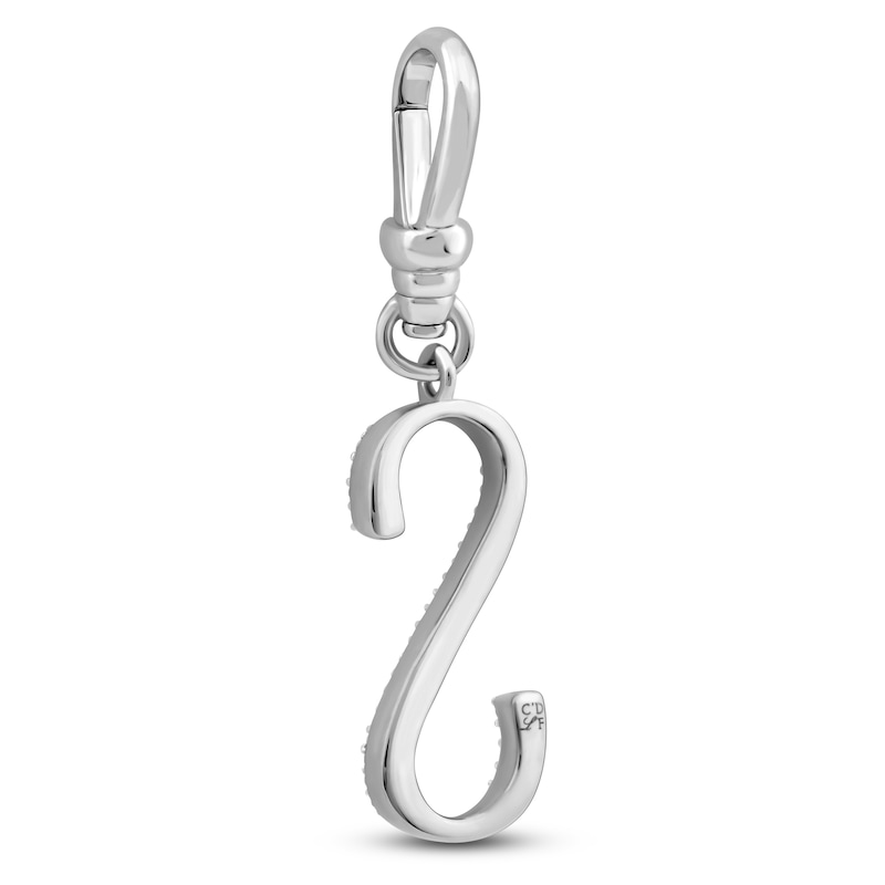 Main Image 2 of Charm'd by Lulu Frost Diamond Letter S Charm 1/15 ct tw Pavé Round 10K White Gold