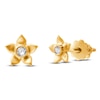 Thumbnail Image 2 of Children's Diamond Flower Stud Earrings 1/20 ct tw 14K Yellow Gold
