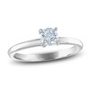 Thumbnail Image 1 of Certified Round Diamond Solitaire Engagement Ring 1/2 ct tw 14K White Gold (I/I1)