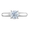 Thumbnail Image 3 of Certified Round Diamond Solitaire Engagement Ring 1 ct tw 14K White Gold (I/I1)