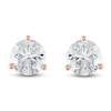 Thumbnail Image 2 of Certified Round-Cut Diamond Solitaire Stud Earrings 1/2 ct tw 18K Rose Gold (SI2/I)