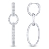 Thumbnail Image 1 of Shy Creation Diamond Hoop Oval Drop Inside-Out Earrings 2-1/2 ct tw 14K White Gold SC55025754V2