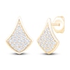 Thumbnail Image 2 of Diamond Pavé-Set Shield Stud Earrings 1/3 ct tw 14K Yellow Gold