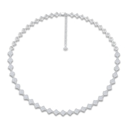 Brilliant Moments Diamond Shield Link Necklace 2-1/2 ct tw 14K White Gold 16"