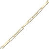 Thumbnail Image 3 of Solid Engravable Three-Bar Paperclip Chain Bracelet 14K Yellow Gold 7.5" 5mm