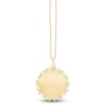 Thumbnail Image 1 of Engravable Diamond Filigree Disc Necklace 1/10 ct tw 14K Yellow Gold 18"