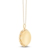 Thumbnail Image 2 of Engravable Diamond Filigree Disc Necklace 1/10 ct tw 14K Yellow Gold 18"
