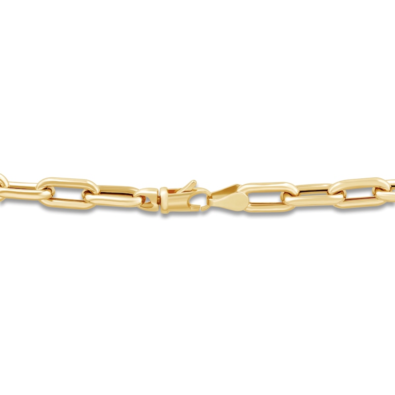 Main Image 2 of Paperclip Chain Necklace 8.1mm Hollow 10K Yellow Gold 18"