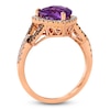 Thumbnail Image 2 of Le Vian Heart-Shaped Natural Amethyst Ring 1/2 ct tw Diamonds 14K Strawberry Gold