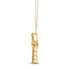 Thumbnail Image 2 of Le Vian Natural Citrine & Diamond Accent Cross Necklace 14K Honey Gold 18"