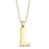 Thumbnail Image 2 of Shy Creation Diamond Accent Cowboy Boot Necklace 14K Yellow Gold 18" JR55001159RD