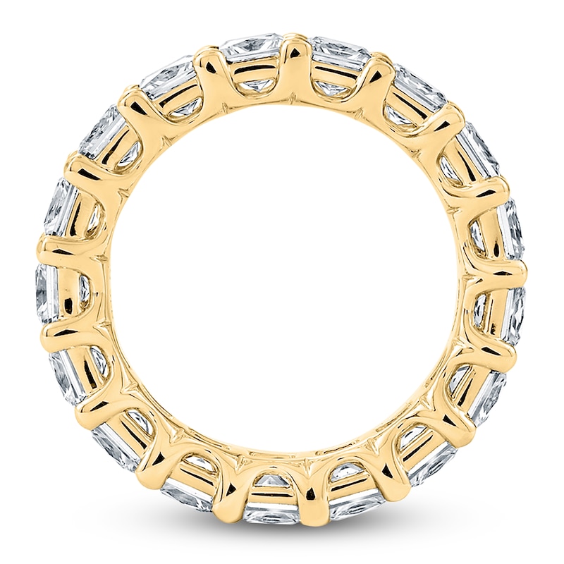 Main Image 2 of Certified Princess-Cut Diamond Eternity Band 6-3/4 - 8-5/8 ct tw 14K Yellow Gold