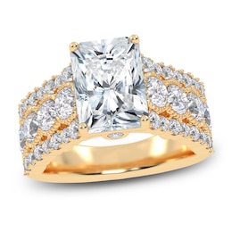 Radiant-Cut Created By Jared Studio Lab-Grown Diamond Engagement Ring 3-3/4 ct tw 14K Yellow Gold