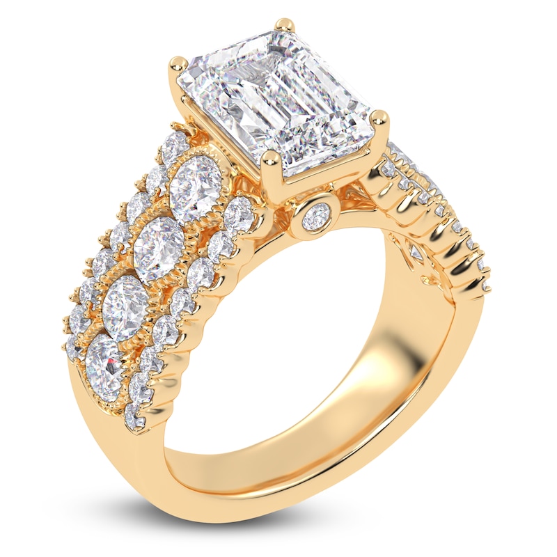 Main Image 2 of Radiant-Cut Created By Jared Studio Lab-Grown Diamond Engagement Ring 3-3/4 ct tw 14K Yellow Gold