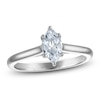Thumbnail Image 1 of Marquise-Cut Lab-Grown Diamond Solitaire Plus Engagement Ring 7/8 ct tw Platinum (VS2/F)