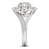 Thumbnail Image 3 of J'Lure Octagon Step-Cut Lab-Grown Diamond Halo Bypass Engagement Ring 4-1/3 ct tw 18K White Gold