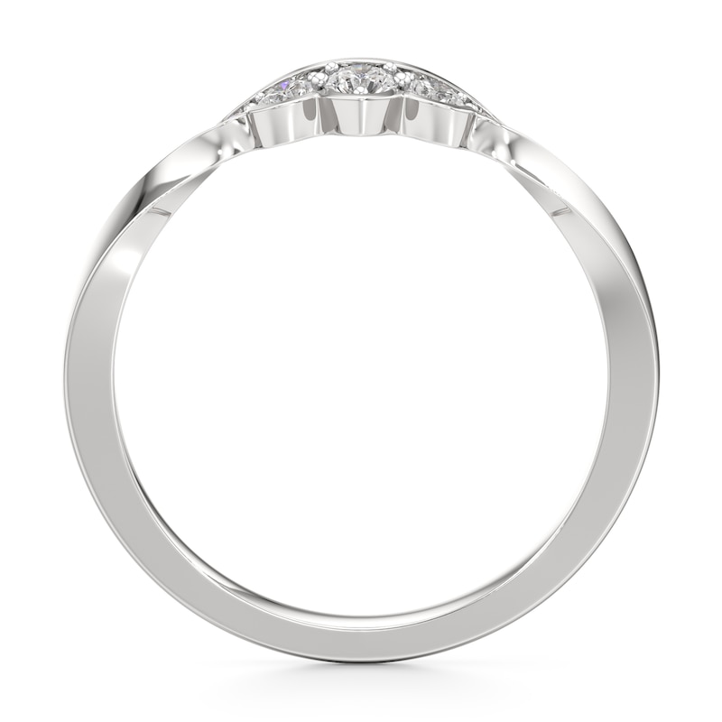 Main Image 2 of J'Lure Lab-Created Diamond Scalloped Wedding Band 1/5 ct tw 18K White Gold