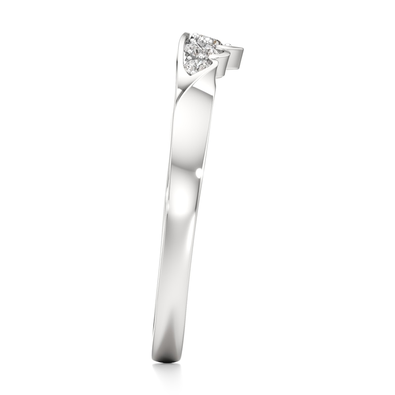 Main Image 3 of J'Lure Lab-Created Diamond Scalloped Wedding Band 1/5 ct tw 18K White Gold