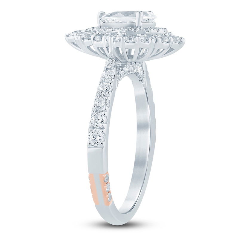 Main Image 2 of Pnina Tornai Pear-Shaped Diamond Double Halo Engagement Ring 1-5/8 ct tw 14K White Gold