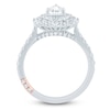 Thumbnail Image 4 of Pnina Tornai Pear-Shaped Diamond Double Halo Engagement Ring 1-5/8 ct tw 14K White Gold