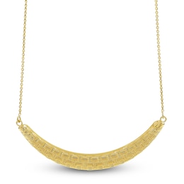 Italia D'Oro Basket Weave Necklace 14K Yellow Gold 18"