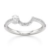 Thumbnail Image 1 of J'Lure Oval Step-Cut Lab-Grown Diamond Contour Wedding Band 3/8 ct tw 18K White Gold