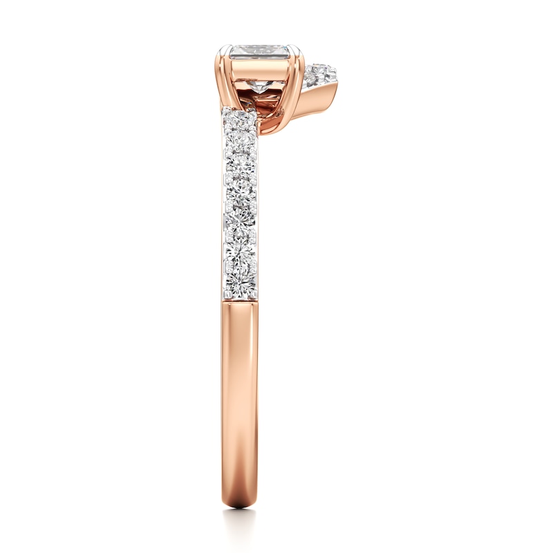 Main Image 3 of J'Lure Radiant Brilliant-Cut Lab-Grown Diamond Contour Wedding Band 3/8 ct tw 18K Rose Gold