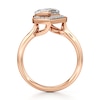 Thumbnail Image 2 of J'Lure Leaf Step-Cut Lab-Created Diamond Half-Halo Engagement Ring 3-1/6 ct tw 18K Rose Gold