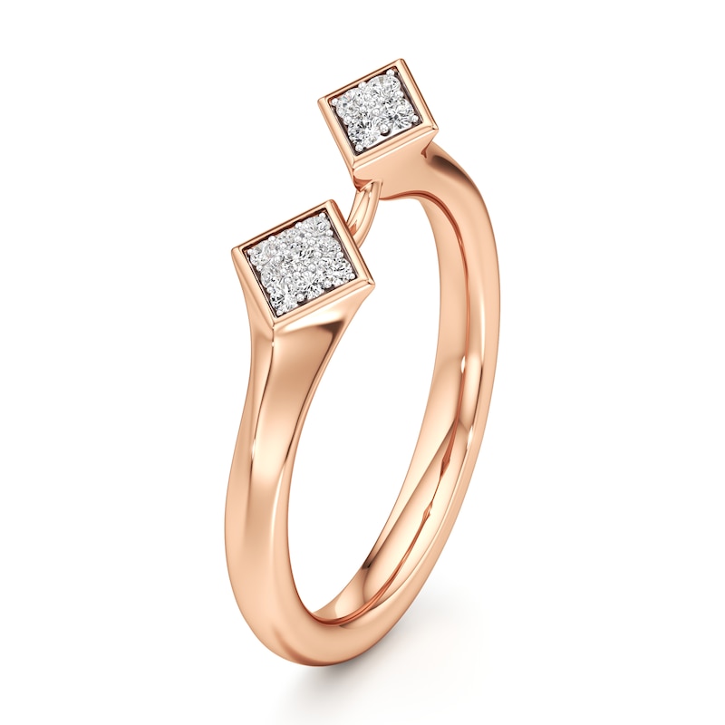 Main Image 4 of J'Lure Lab-Grown Diamond Wedding Band 1/10 ct tw 18K Rose Gold