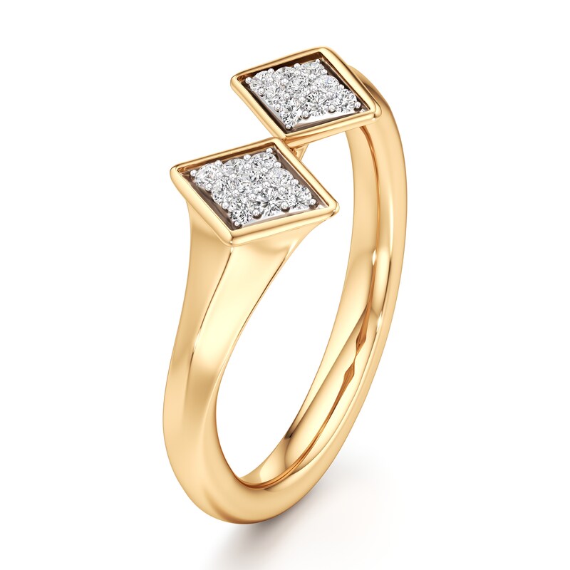 Main Image 4 of J'Lure Lab-Grown Diamond Wedding Band 1/8 ct tw 18K Yellow Gold