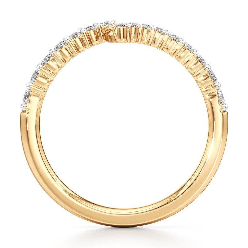 Main Image 2 of J'Lure Lab-Grown Diamond Contour Wedding Band 1/3 ct tw 18K Yellow Gold