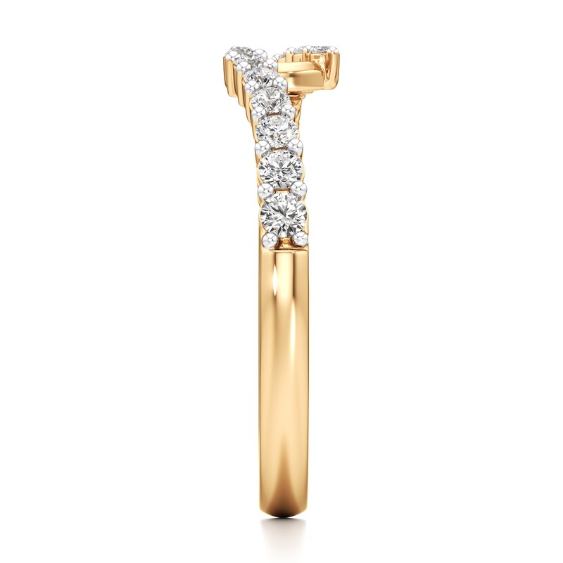 Main Image 3 of J'Lure Lab-Grown Diamond Contour Wedding Band 1/3 ct tw 18K Yellow Gold