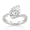 Thumbnail Image 1 of J'Lure Oval Step-Cut Lab-Created Diamond Bypass Engagement Ring 3-1/2 ct tw 18K White Gold