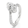 Thumbnail Image 4 of J'Lure Oval Step-Cut Lab-Created Diamond Bypass Engagement Ring 3-1/2 ct tw 18K White Gold