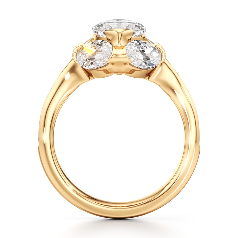 Main Image 2 of J'Lure Moval Old-Cut Lab-Created Diamond Engagement Ring 5-5/8 ct tw 18K Yellow Gold