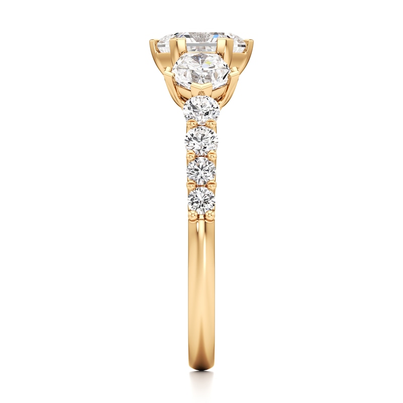 Main Image 3 of J'Lure Hexagon Brilliant-Cut Lab-Grown Diamond Engagement Ring 1-7/8 ct tw 18K Yellow Gold