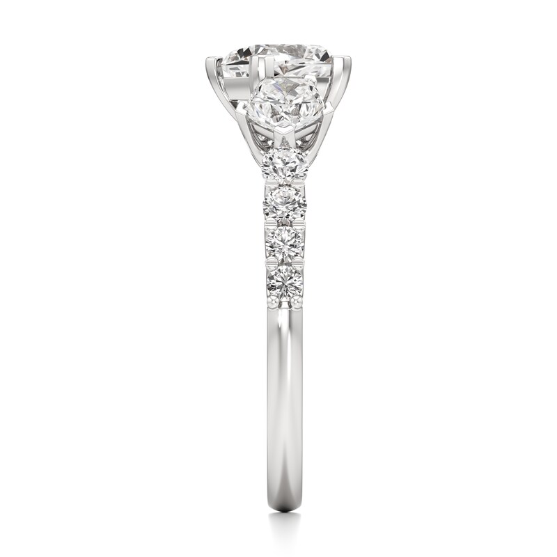 Main Image 3 of J'Lure Pentagon Brilliant-Cut Lab-Grown Diamond Engagement Ring 1-7/8 ct tw 18K White Gold