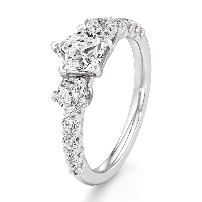 Main Image 4 of J'Lure Pentagon Brilliant-Cut Lab-Grown Diamond Engagement Ring 1-7/8 ct tw 18K White Gold