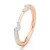 Thumbnail Image 4 of J'Lure Lab-Created Diamond Angled Contour Wedding Band 1/5 ct tw 18K Rose Gold