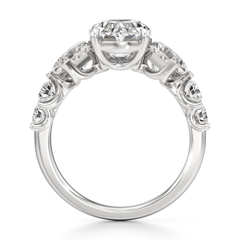 Main Image 2 of J'Lure Oval Step-Cut Lab-Grown Diamond Engagement Ring 4-3/4 ct tw 18K White Gold