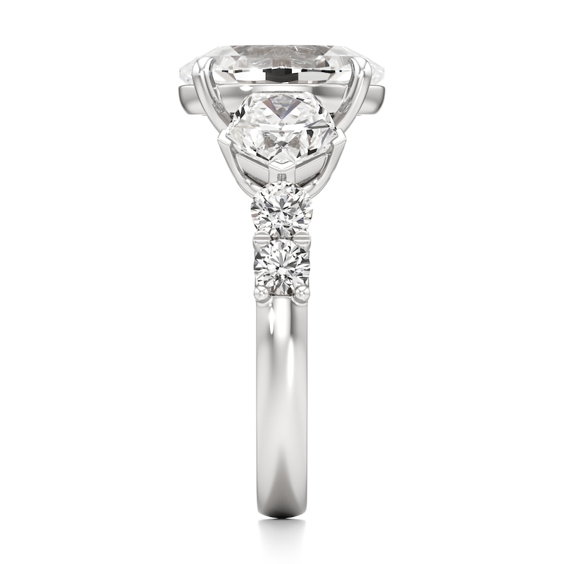 Main Image 3 of J'Lure Oval Step-Cut Lab-Grown Diamond Engagement Ring 4-3/4 ct tw 18K White Gold