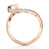 Thumbnail Image 2 of J'Lure Lab-Created Diamond Contour Wedding Band 1/6 ct tw 18K Rose Gold