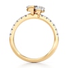 Thumbnail Image 2 of J'Lure Leaf Step-Cut Two-Stone Lab-Grown Diamond Engagement Ring 1-7/8 ct tw 18K Yellow Gold