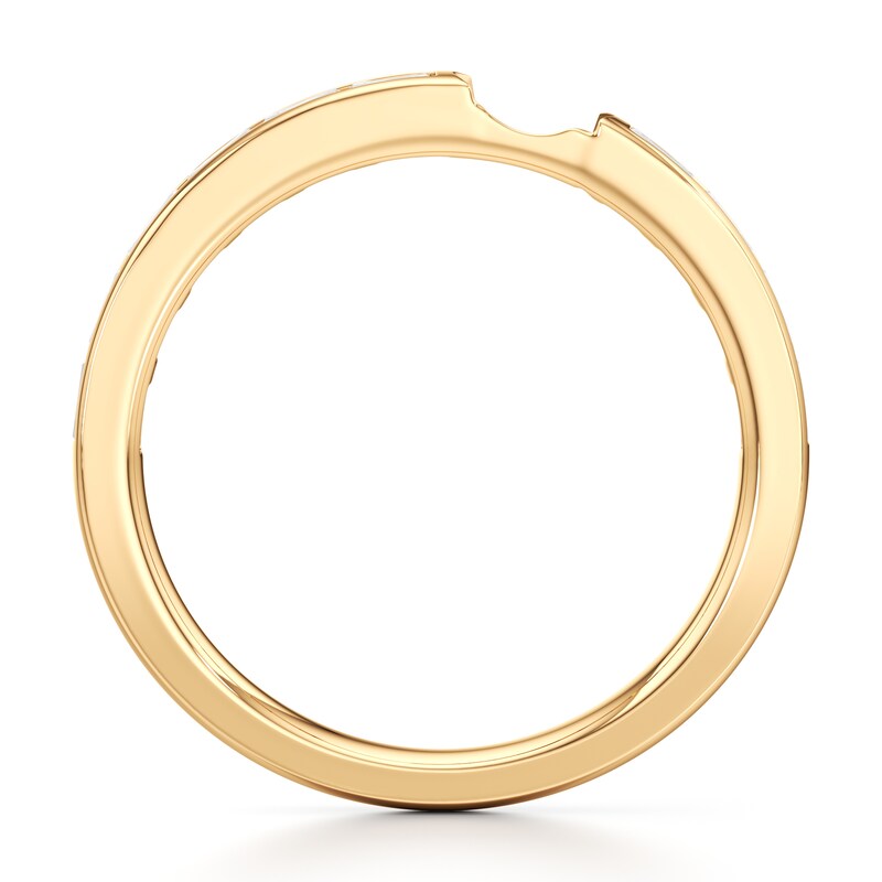 Main Image 2 of J'Lure Baguette-Cut Lab-Grown Diamond Contour Wedding Band 3/8 ct tw 18K Yellow Gold