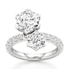 Thumbnail Image 1 of J'Lure Hexagon Brilliant-Cut Two-Stone Lab-Grown Diamond Engagement Ring 4-3/4 ct tw 18K White Gold